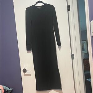 French Connection Black Long-Sleeve Maxi Dress size M
